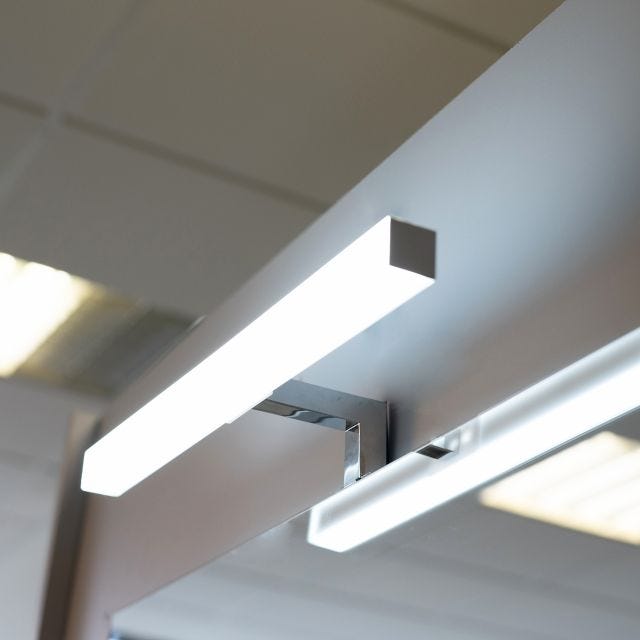 VERCHROMTE LED LAMPE 40CM FÜR BADEZIMMERSPIEGEL | GIOVE