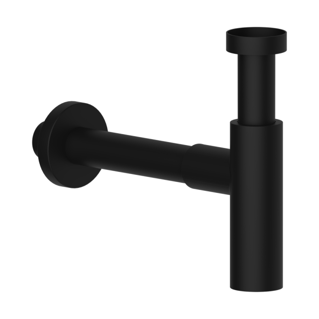 RUNDES SIPHON AUS MATT-SCHWARZEM MESSING