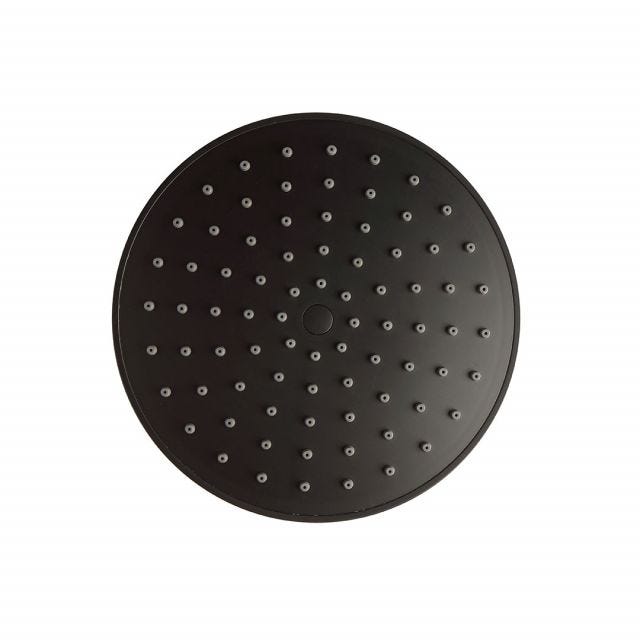 MATTSCHWARZE EDELSTAHL-KOPFBRAUSE 20CM 